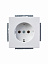 20 EUC-84-500 Розетка SCHUKO 16А 250В (davos/альпийский белый) Solo/Future ABB. Вид 4.