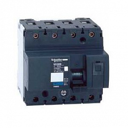 NG125H 4P 32A Автоматический выключатель 4-полюсный, 32А, 36kA (хар-ка C) Schneider Electric. Вид 1