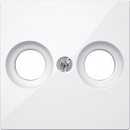 Центральная плата антенной розетки 2 отв., sm (активный белый) Merten Schneider Electric. Вид 1