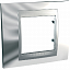 Рамка 1-постовая (алюминий/хром глянцевый) Unica Top Schneider Electric. Вид 1.