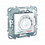 Термостат теплого пола с датчиком 10A (белый) Unica Schneider Electric. Вид 1.
