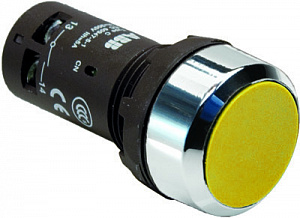 CP1-30Y-11 Кнопка желтая без фиксации 1НО+1HЗ ABB. Вид 1