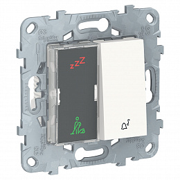Дисплей гостиничного номера и звонок (белый) Unica New Schneider Electric. Вид 1