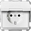 Розетка SCHUKO 16А, 250В, с крышкой (белый) Merten Schneider Electric. Вид 1.
