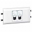 Компьютерная розетка 2хRJ 45 кат.5 для кабелей FTP Legrand. Вид 1.