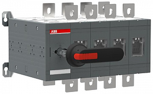 Рубильник реверсивный OT630E04CLP (с ручкой) переключение без разрыва тока ABB. Вид 1