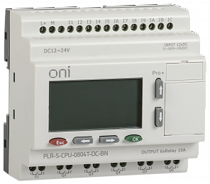 Логическое реле PLR-S. CPU0804(T) 24В DC с экраном ONI. Вид 1