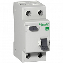 Дифф. автомат 1P+N 32A 30mA, тип АC, 4.5kA, (хар-ка C) EASY 9 Schneider Electric. Вид 1