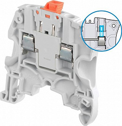 Клемма ZS4-S-T2-BL винт, 4 мм. кв., синий, винты в тесовых гнездах , совместим с профилем ZS4-SF TYCO. Вид 1