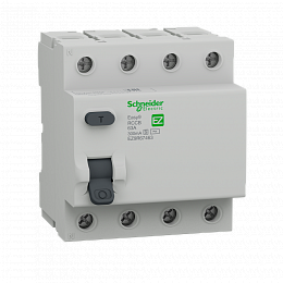 Блок утечки тока 4-полюсный, 63A, 300mA, тип AC-S (УЗО) EASY 9 Schneider Electric. Вид 1