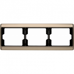 Рамкa 3-постовая (металл, светло-бронзовый) Arsys Berker. Вид 1