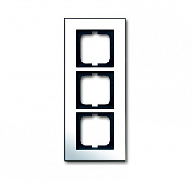 1723-826-101 Рамка 3-постовая, серия carat, глянцевый хром ABB. Вид 1