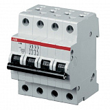 S204 B13 Автоматический выключатель 4-полюсный, 13А, 6кА (хар-ка B) ABB