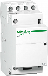 Модульный контактор 4полюса (4но).25а. цепь управления 12в 50гц Schneider Electric. Вид 1