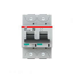 S802P B125 Автоматический выключатель 2-полюсный, 125A, 50kA (хар-ка B) ABB. Вид 1
