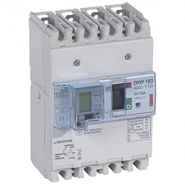 DPX3 160 Термо-магнитный 4-полюсный автомат с дифф. защитой 16А, 36kA Legrand. Вид 1