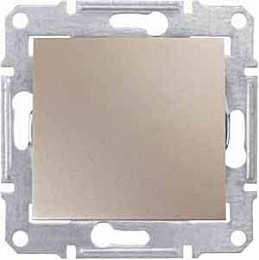 Выключатель кнопочный, 2-полюсный, IP44, сх. 2, 10а, 250В (титан) Sedna Schneider Electric. Вид 1