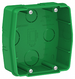 Коробка монтажная, С/У, для силовой розетки 6А (зеленый) Blanca Systeme Electric. Вид 1