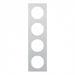 Рамка 4-постовая (алюминий, полярная белизна) R.3 Berker. Вид 1