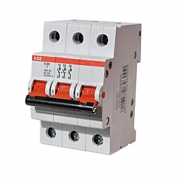 E203r 80A Рубильник 3-х пол. модульный 80A (красная ручка) ABB. Вид 1