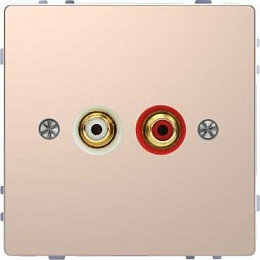 Аудиорозетка с модул. тюльпан (шампань) Merten D-Life Schneider Electric. Вид 1