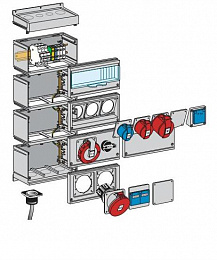 FMCE 46 Лицевая панель с 2-мя отверстиями ABB. Вид 1