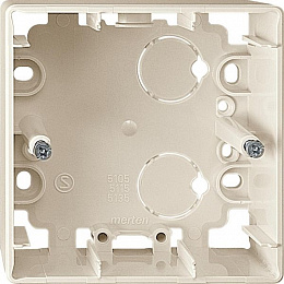 Корпус для открытого монтажа, 1-постовый, sd (бежевый) Merten Schneider Electric. Вид 1
