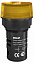 ЛК22-ADDS-YEL-LED-24 Лампа коммутационная желтая 22мм, LED 24В AC/DC DEKraft. Вид 1.