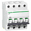 iC60H 4P 6А Автоматический выключатель 4-полюсный, 6А, 10кА (хар-ка C) Schneider Electric. Вид 1.
