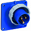 216 BAU4W Вилка панельная прямая 216BAU4W, 16A, 2P+E, IP67, 4ч ABB. Вид 1.