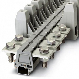 UHV150-AS/AS Универсальная клемма с болтовым зажимом на DIN-рейку 150 кв.мм. (серый)  Phoenix Contact. Вид 1