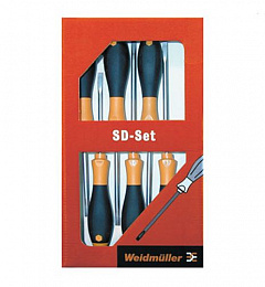 SDS 2,5-5,5/PH1/2 Набор из 6 отверток с прямыми и крестообразными (PH) шлицами Weidmulle. Вид 1