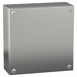 Клеммная коробка цельнометаллическая IP66 sbx 200x200x80 нержавеющая сталь Schneider Electric. Вид 1
