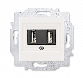 5014H-A00040 68W USB зарядка двойная, Levit, жемчуг ABB. Вид 1