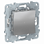 Светорегулятор wiser нажимной, LED, универсальный 7-200вт (алюминий) Unica New Schneider Electric. Вид 1.