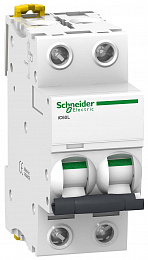 iC60L 2P 50A Автоматический выключатель 2-полюсный, 50А, 15kA (хар-ка K) Schneider Electric. Вид 1