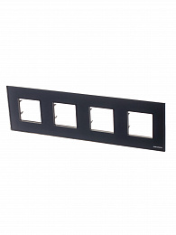 N2274 CF Рамка 4-постовая, 2-модульная, серия Zenit, стекло Графит ABB. Вид 1