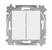 3559H-A87445 03W Выключатель кнопочный 2-клавишный, Levit, белый/белый ABB