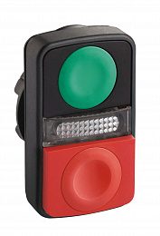Головка кнопки двойная без маркировки zb5al7340 Schneider Electric. Вид 1