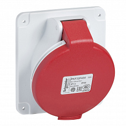 Розетка панельная, угловая винт 16a 2pe 380-415 IP44 Schneider Electric. Вид 1