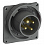 Вилка с прямым фланцем easy&safe 416ebu11w,16a,3p+n+e,ip67,11ч ABB. Вид 1.