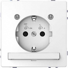 Розетка 16А с з/к и led модулем (белый лотос) Merten D-Life Schneider Electric. Вид 1