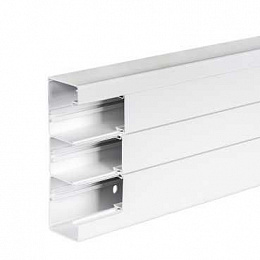 Короб 3х секц.185х55mm с кр. пвх ral9003 Schneider Electric. Вид 1