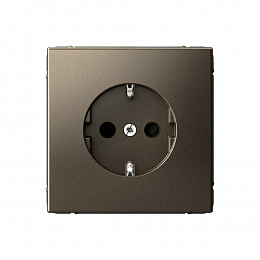 Розетка с заземл., со шторк., 16А, механизм, зажим. клем. (мокко) ARTGALLERY Systeme Electric. Вид 1
