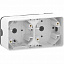 Бокс 2-постовый для накл. монтажа, IP55 (белый) Mureva Styl Schneider Electric. Вид 1.