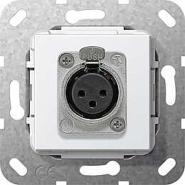Розетка XLR (белый) System 55 Gira. Вид 1