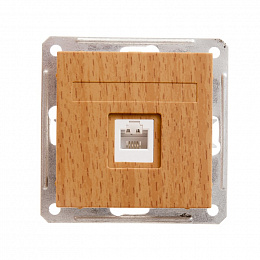 Розетка телефонная RJ11, 160В, 1А, механизм, (бук) Wessen 59 Schneider Electric. Вид 1