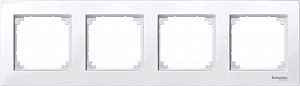 Рамка 4-постовая, sm (активный белый) Merten M-Plan Schneider Electric. Вид 1