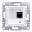 Розетка компьютерная 1-ая, RJ45, кат. 5е, экран. STP, винт. зажим (белый) Sedna Schneider Electric. Вид 1.