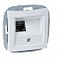 Розетка компьютерная RJ45 кат.5E, механизм (белый) Дуэт Schneider Electric. Вид 1.